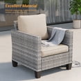 thumbnail image 4 of ACEGOSES Outdoor Patio Wicker Chairs Set of 2, Gray Rattan Seating with Thick Cushions for Lawn or Poolside, Beige, 4 of 6