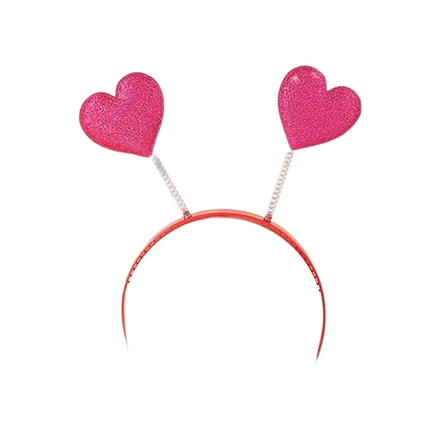 Diademas con purpurina en forma de corazón con resorte, accesorios antideslizantes para peinados, diademas, regalo de Navidad, adornos para boda Ropa, zapatos y accesorios Miscelánea Brillo rojo rosa Qarigey AP010383-03