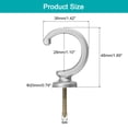 thumbnail image 2 of Uxcell Curtain Holdback Aluminum Alloy Wall Mounted Curtain Holders Drapery Tieback Hooks Silver 4Pcs, 2 of 6