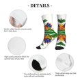 thumbnail image 5 of Men's Coat Of Arms Of ?haitians Novelty Athletic Socks Women's Digital Printing Funky Patterned Crew Socks, 5 of 7