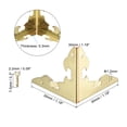 thumbnail image 2 of 30x30x30mm Metal Box Corner Protectors Electroplated Gold Tone 10 Pack, 2 of 5