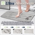 thumbnail image 2 of Tapete de Piedra Diatomita, Secado Rápido, Antideslizante, Natural y Fácil de Limpiar, Ultra Absorbente para Suelos de Baño y Ducha, 2 of 4