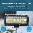 thumbnail image 4 of High Bright 400W LED 3 Rows 7inch 40000LM Work Light Bar Driving Lamp, 4 of 5