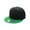 Black/Green, variant on Plain Adjustable Snapback Hats Caps Flat Bill Visor - Red Blue
