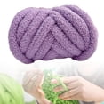 thumbnail image 2 of Hilo grueso de ganchillo, hilo gigante para tejer a mano, hilo para tejer a mano Violeta, 2 of 9