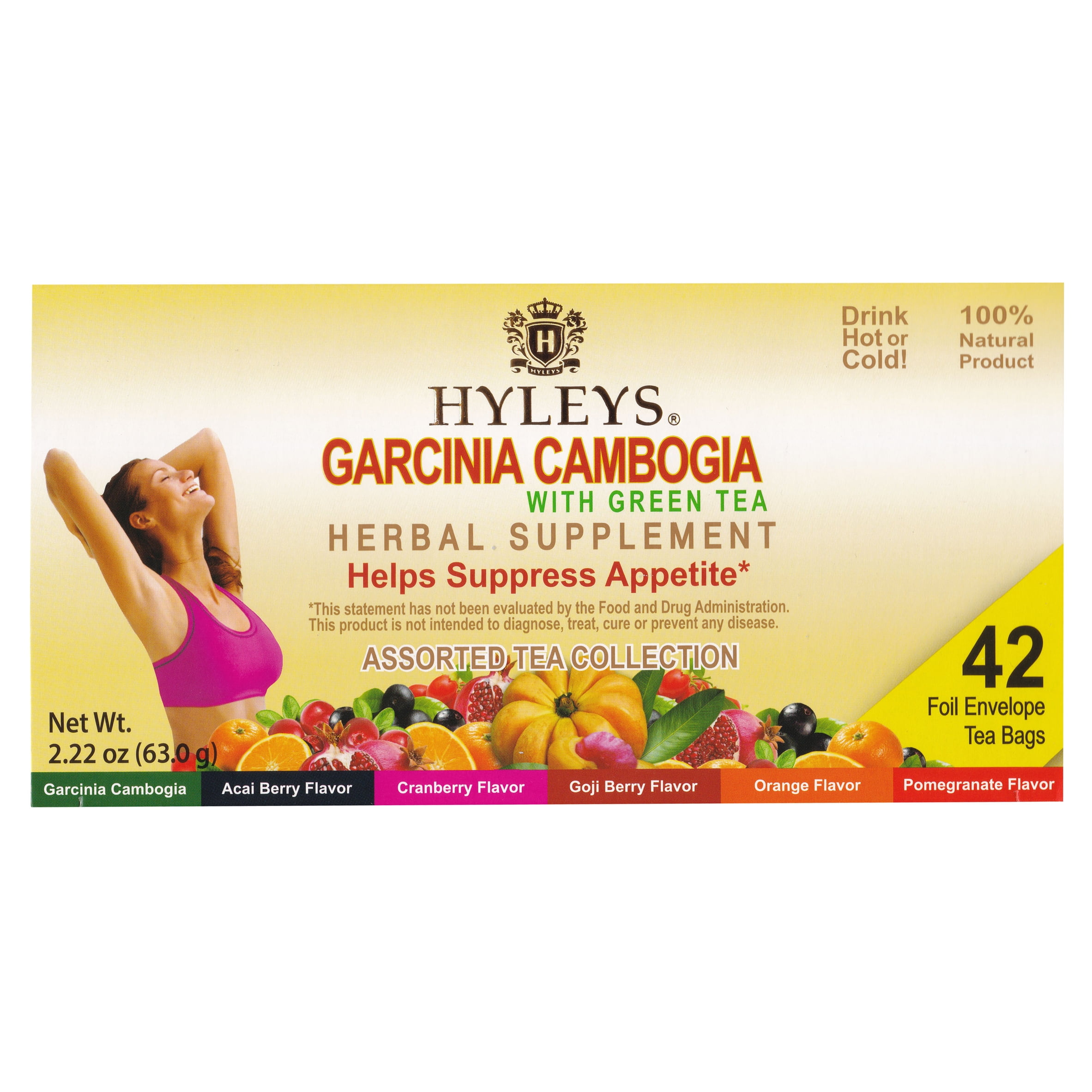 Hyleys Garcinia Cambogia with Green Tea Bags, 0.05 oz, 42 count
