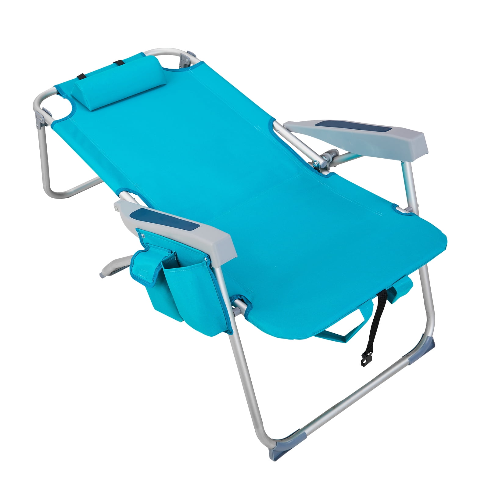 Beach Chair, Heightened Oxford Cloth Silver White Aluminum Tube Bearing Mint Green 63*70*99cm