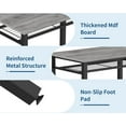 thumbnail image 4 of BeesClover Ensemble de Table et Chaises de Cuisine Style Ferme pour 4, Table à Manger Moderne de 47 Pouces avec Banc et Chaises, Tablette de Rangement, Cadre en Métal, Gain de Place pour Salle à Manger Cuisine Appartement, 4 of 9