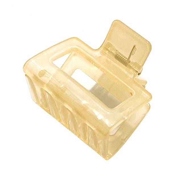 French Hair Claw Clip Small Solid Color Rectangle Hair Clamp Geometric Hair Claw