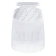 thumbnail image 3 of Aislor Women's Rhinestone Shiny Latin Dance Fringe Hem Salsa Tango Ballroom Performance Skirt White L, 3 of 6