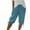 Blue, variant on WIZUTIZ Workout Shorts for Women Leisure Wide Leg Active Loose Shorts Mid Rise Solid Shorts Knee-Length with Pockets Jogging Tie Side Trousers for Ladies Thin Gym Blue Linen