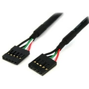 Angle View: StarTech USBINT5PIN24 24" Internal 5 pin USB IDC Motherboard Header Cable F/F