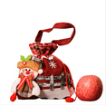 thumbnail image 2 of FastXmas Christmas Gift Bags Decoration, 7.8" x 9" Christmas Style Candy Bags,Non-woven Fabric HandBag with Santa,Reindeer,3D Design Fabric Xmas Gift Bags fo Candy Small Gift Packaging Bag, 2 of 3
