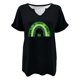 thumbnail image 4 of Puntoco Rebajas de blusas cortas para mujer Blusa informal de moda con cuello en V y mangas cortas con estampado del Día de San Pablo para mujer, 4 of 4