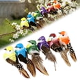 thumbnail image 4 of 6Pcs Artificial Bird Clip Ornaments, Mini Bird Figurine Clips, Decorative Branch Bird Clips, Fake Bird Craft Decorations, Clip On Bird Ornament Set for Floral Wreath Garden Wedding Home DIY Decor, 4 of 7