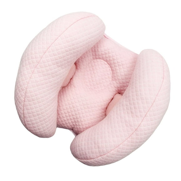 Asiento seguro para bebé, reposacabezas, almohada de apoyo para bebés de 1 a 2 años, cochecito de bebé, protección del cuello, reposacabezas, almohada Rosa claro