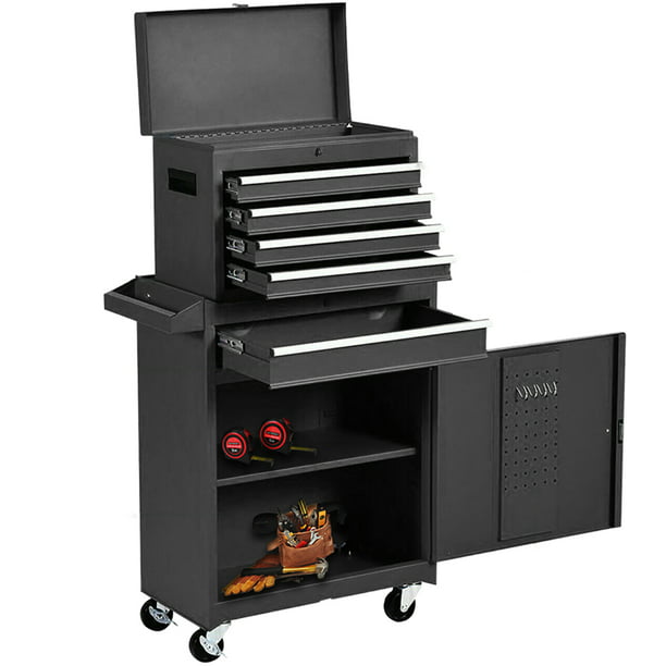 5 Drawer Rolling Tool Chest With Wheels, Tool Box Cabinet