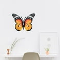 thumbnail image 2 of Escultura colgante de mariposa, arte decorativo, adorno vivo antioxidante, decoración de pared de metal para salón de hotel, jardín de bodas, interior Amarillo, 2 of 8