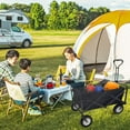 thumbnail image 5 of Chariot Robuste Pivotant Pliable Utilitaire d'Extérieur pour Jardin et Plage Noir, 5 of 5