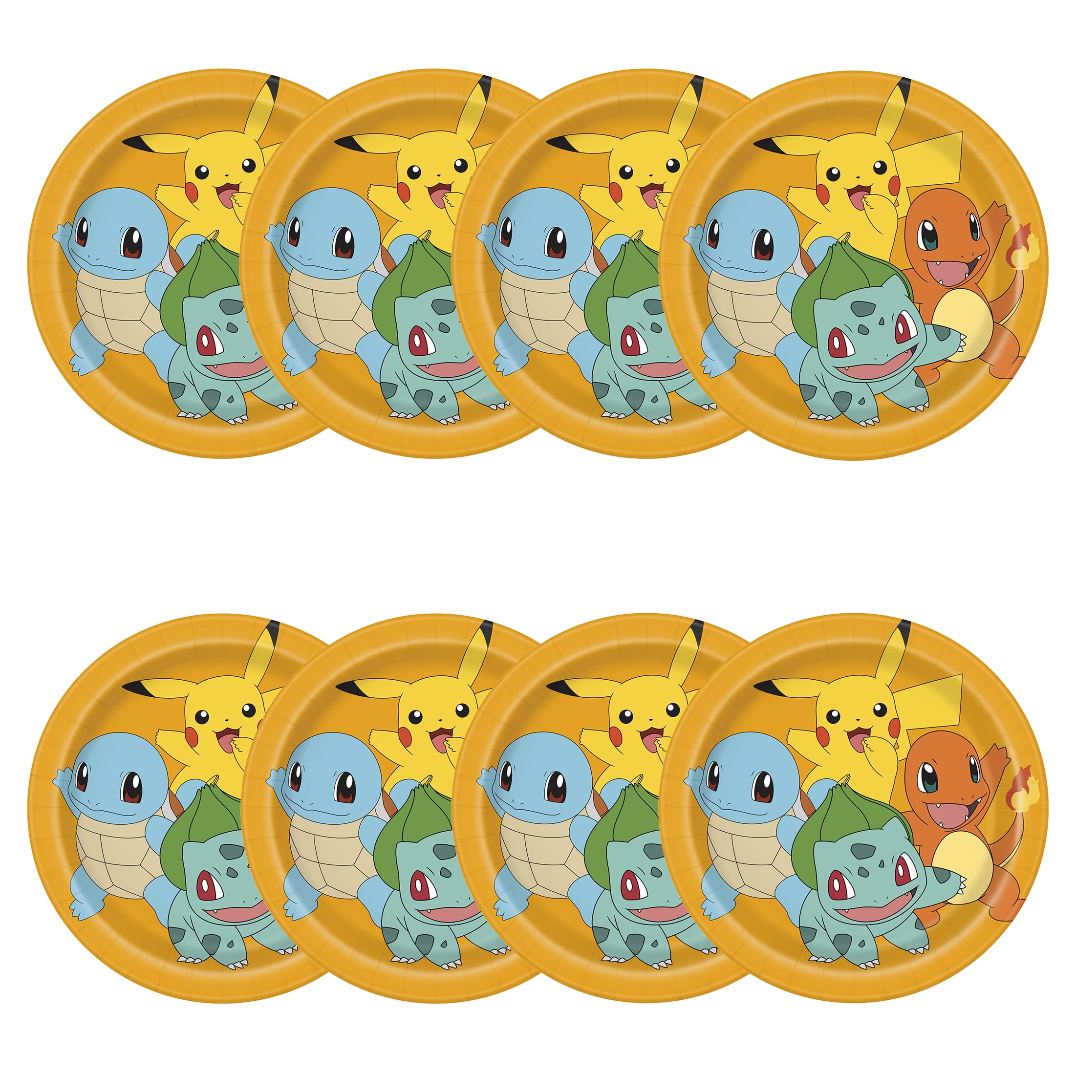 Pokémon 9" Round Plates, 8ct