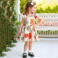 thumbnail image 7 of Spring Dresses for Girls Sleeveless Floral Sundress Toddler Easter Birthday Ruffle Beach Vacation Dress Summer Dress #Orange 4-5 Years, 7 of 7
