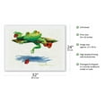 thumbnail image 2 of Launch Pad - Hawaiian Frog (Poloka) with Ukulele - From an Original Hawaii Watercolor Painting by Peggy Chun - Japanese Unryu Rice Paper Art Print 24 x 32 in, 2 of 4