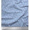 thumbnail image 1 of Soimoi Tissu Crêpe Polyester Géométrique Petit Imprimé Tissu d'Artisanat au Mètre 42 Pouces de Large, 1 of 3
