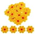 thumbnail image 1 of Parche de flores de Uxcell para planchar, bordado, parche de flores para reparación de ropa, mochila 3.54x3.54" 15 Pcs (Amarillo claro), 1 of 7