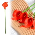 thumbnail image 2 of Kaireo Household Imitation, Simulation Calla Lily Red, Artificial Flowers, 1 Artificial Calla Lily, 2 of 9