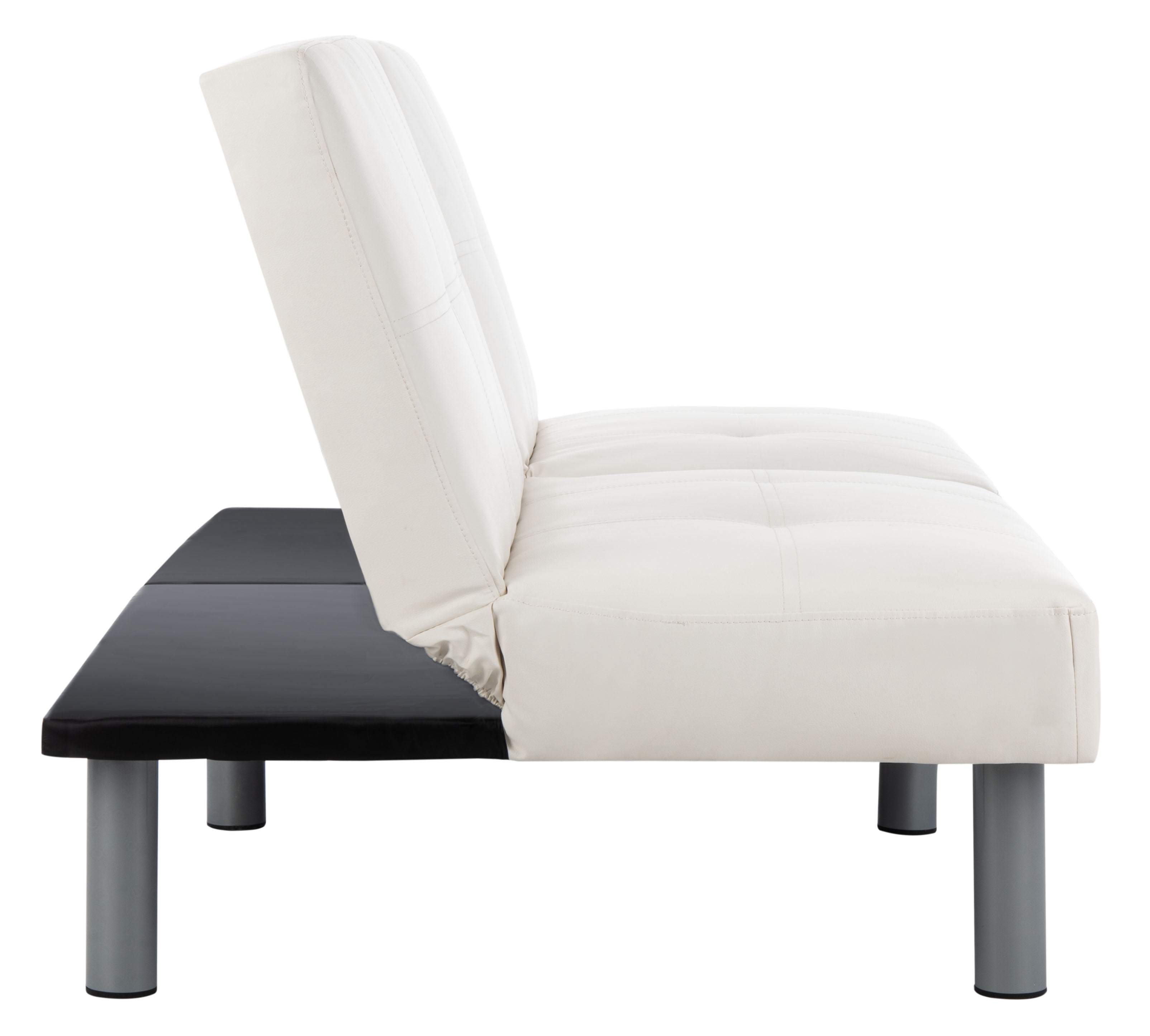 Safavieh Noho Modern Foldable Futon Bed, White/Silver