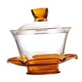 thumbnail image 4 of DOLITY Glass Teapot Set with Lid Heat Resistant Accessories Tea Kettle Tea Bowl Teaware Yellow, 4 of 9