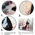 thumbnail image 3 of Designart "Stylish Red And Black High Heels Sleek Silhouette VIII" Fashion Floater Framed Canvas Wall Art, 3 of 7
