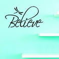 thumbnail image 1 of Custom Decals Believe Wall Art Size: 12 X 30 Inches Color: Black, 1 of 1