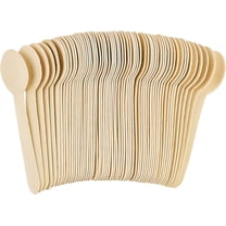 NAMZI 200-Piece 6" Disposable Wooden Spoons, Eco-Friendly Biodegradable Compostable Utensils, Ideal for Parties, Picnics & Catered Events