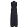 thumbnail image 2 of Jalioing Women's Sweatshirt Dress Oversized Sleeveless Hooded Maxi Dresses Solid Casual Hoodie Dress with Pocket, 2 of 6