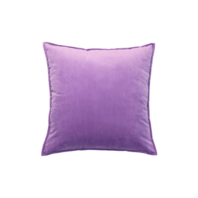 Matsuzay Funda de poliéster para cojín de asiento, Color sólido, suave, agradable a la piel, resistente, con cremallera, funda de almohada Decoración del hogar Púrpura 50x50cm