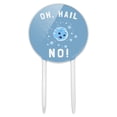 thumbnail image 1 of Acrylic Oh Hail No Hell Funny Humor Cake Topper Party Decoration for Wedding Anniversary Birthday Graduation, 1 of 7