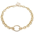 thumbnail image 1 of Chaîne de Cou Personnalité Punk Pendentif Collier Exagéré Simple Géométrique Ras du Cou pour Femme Fille (Doré), 1 of 8