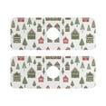 thumbnail image 7 of Yayeee Faucet Mat for Kitchen Sink 14.7" Diatomite Long Splash Guard Pad, Green Christmas House, 2 Pack, 7 of 7