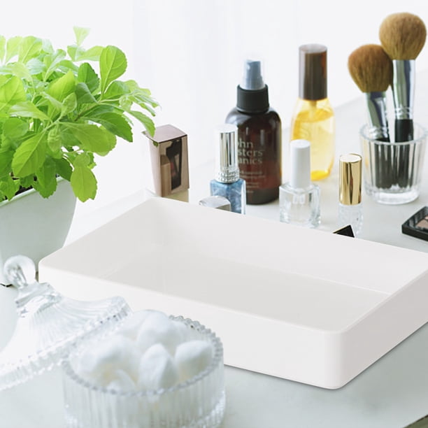 Caja de almacenamiento de escritorio de plástico transparente | Organizador para maquillaje, papelería y artículos de oficina | Organizador de cajones multiusos para el hogar, la escuela y la oficina