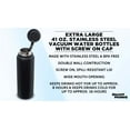 thumbnail image 3 of 6 Stainless Steel Vacuum Water Bottles Set, 41 oz. - Double wall - Black, 3 of 5