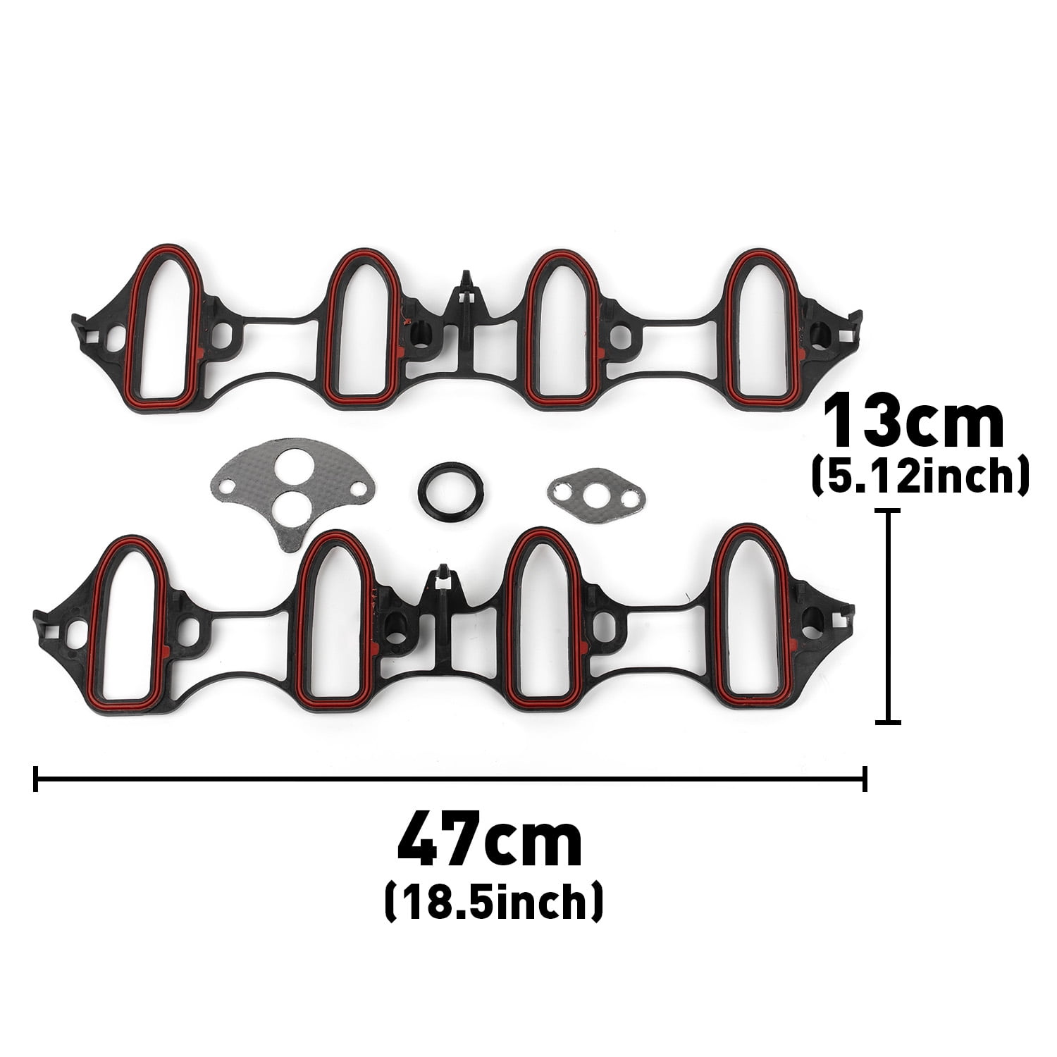 MS92211 Intake Manifold Gasket Set Compatible with Chevrolet Silverado Suburban Tahoe Avalanche,GMC Sierra Yukon,Hummer H2,Isuzu Ascender 4.8L 5.3L 6.0L V8