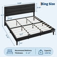 thumbnail image 4 of Bed Frame with Headboard,Upholstered Platform Bed with Wood Slats Support, No Box Spring Needed, Easy Assembly, Noise Free, Beige Velvet, 4 of 10