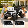 thumbnail image 6 of 24V Jeep Wrangler Rubicon Ride On Car 2 Seaters for Big Kids, Powered Ride On w/4 Wheels Spring Suspension, Parent Remote Control, LED Lights, Bluetooth, MP3, Ride On Toy for Ages 3-8, 6 of 9
