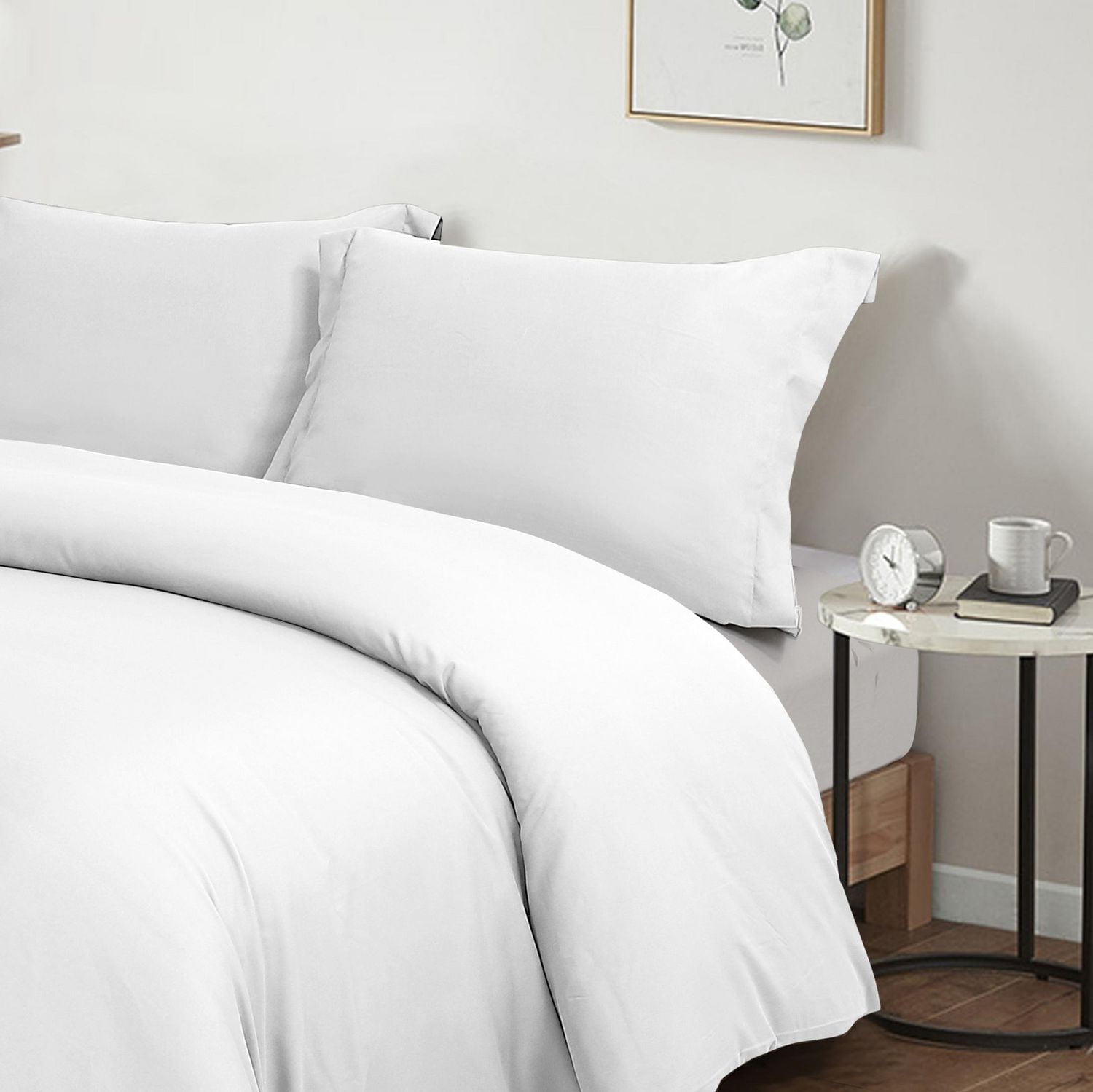 Ensemble de housse de couette unie ultradouce