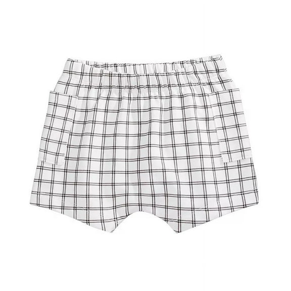 First Impressions BRIGHT WHITE Baby Boys Windowpane Plaid Shorts, US Newborn