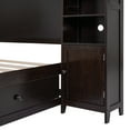 thumbnail image 2 of Bellemave Full Size Platform Bed Frame with Four Storage Drawers Underneath and Built-in Cabinet, Bookcase Headboard, Wood Cabinet Bed for Teens, Adults, Espresso, 2 of 9