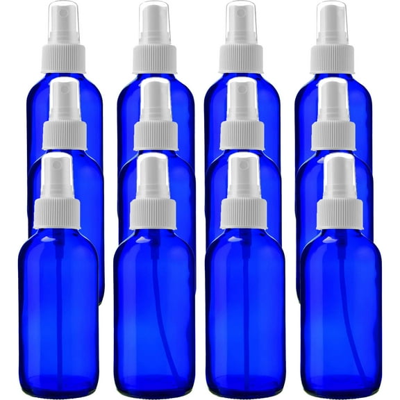 Medical Sales Supply Cobalt Blue 4oz White Mist Sprayer Bottle (120ml) Pack of 12