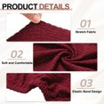 thumbnail image 3 of Funda de Otomán Rectangular de Sarga que se Ajusta a Longitudes de 20"-30", S-Grande, Rojo Vino, 3 of 6