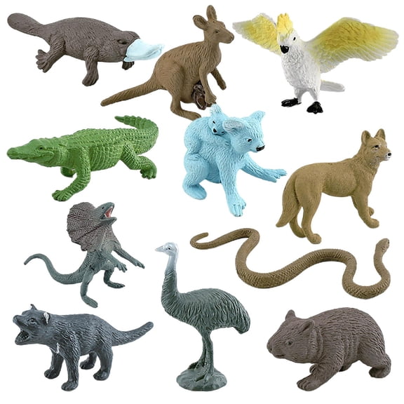 LeeQinersw 11Pcs Australian Animal Figures Desktop Decoration Animals Action Figure Science